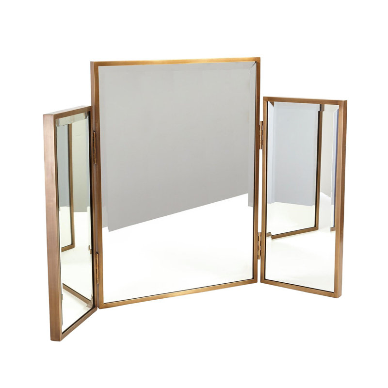 Global Views TriFold Vanity MirrorAntique Brass Wayfair